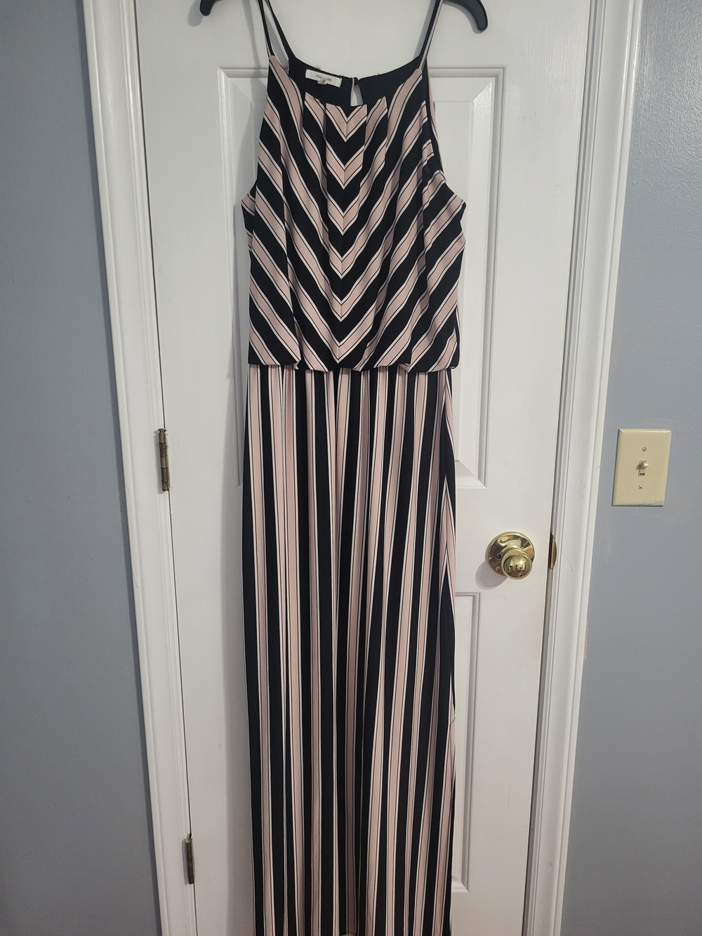 Maurices Black and Blush Striped Dress